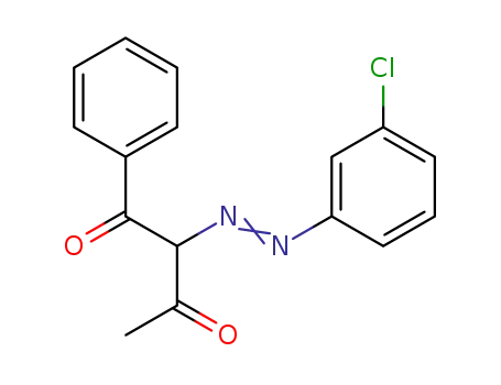 Molecular Structure of 3701-23-3 (2-[(E)-(3-chlorophenyl)diazenyl]-1-phenylbutane-1,3-dione)