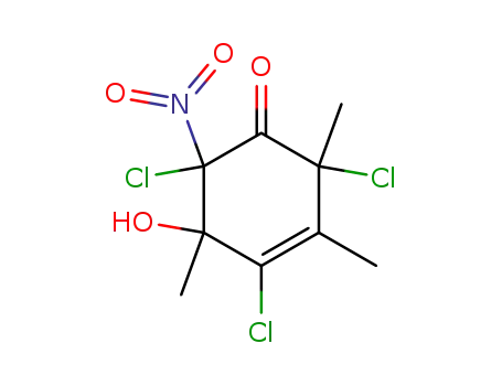 2,4,6-Trichlor-5-hydroxy-6-nitro-2,3,5-trimethyl-cyclohex-3-enon