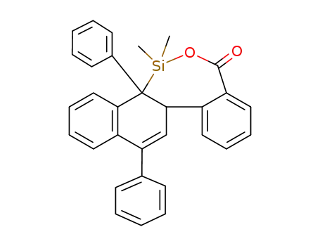 5,5-dimethyl-4a,13-diphenyl-4a,11b-dihydro-5<i>H</i>-benzo[<i>e</i>]naphtho[1,2-<i>c</i>][1,2]oxasilepin-7-one