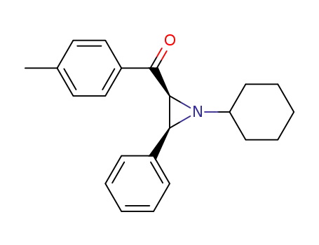 Molecular Structure of 52599-14-1 ((1-cyclohexyl-3-phenylaziridin-2-yl)(4-methylphenyl)methanone)