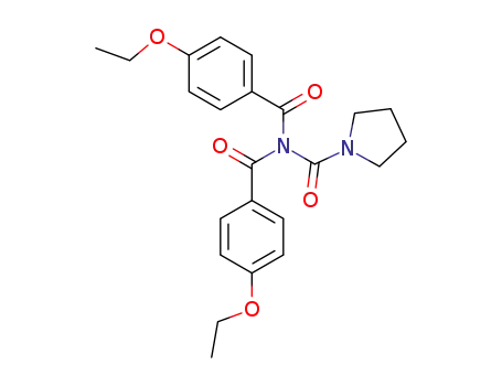 Pyrrolidine-1-carboxylic acid bis-(4-ethoxy-benzoyl)-amide