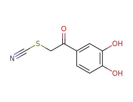 Molecular Structure of 101714-41-4 (Thiocyanic acid, 2-(3,4-dihydroxyphenyl)-2-oxoethyl ester (9CI))