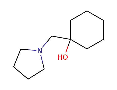 Molecular Structure of 25363-24-0 ((pyrrolidinyl-1)methyl-1 cyclohexanol)