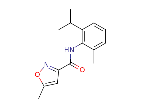 Molecular Structure of 130403-03-1 (5-methyl-N-[2-methyl-6-(1-methylethyl)phenyl]isoxazole-3-carboxamide)