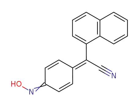Molecular Structure of 897-16-5 ((2E)-[(4E)-4-(hydroxyimino)cyclohexa-2,5-dien-1-ylidene](naphthalen-1-yl)ethanenitrile)