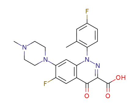6-fluoro-1-(4-fluoro-2-methylphenyl)1,4-dihydro-7-(4-methyl-1-piperazinyl)-4-oxocinnoline-3-carboxylic acid