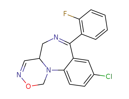 9-chloro-7-(2-fluorophenyl)-4a,5-dihydro-1H-<1,2,5>oxadiazino<5,4-a><1,4>benzodiazepine
