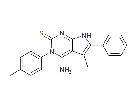 4-Amino-5-methyl-6-phenyl-3-p-tolyl-3,7-dihydro-pyrrolo[2,3-d]pyrimidine-2-thione