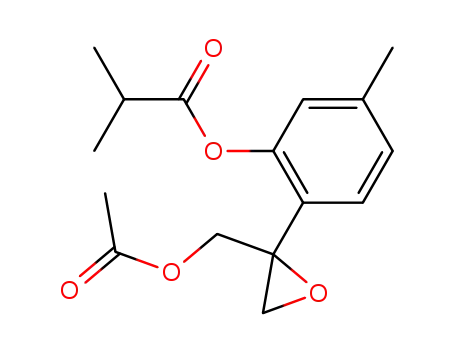 Propanoic acid, 2-methyl-,
2-[2-[(acetyloxy)methyl]oxiranyl]-5-methylphenyl ester
