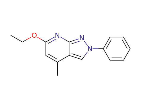 Molecular Structure of 75303-33-2 (6-Ethoxy-4-methyl-2-phenyl-pyrazolo<3,4-b>pyridin)