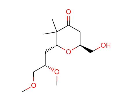 (2R,6S)-2-((S)-2,3-Dimethoxy-propyl)-6-hydroxymethyl-3,3-dimethyl-tetrahydro-pyran-4-one