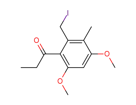 Molecular Structure of 130333-51-6 (Ethyl 2-Iodomethyl-4,6-dimethoxy-3-methylphenyl Ketone)