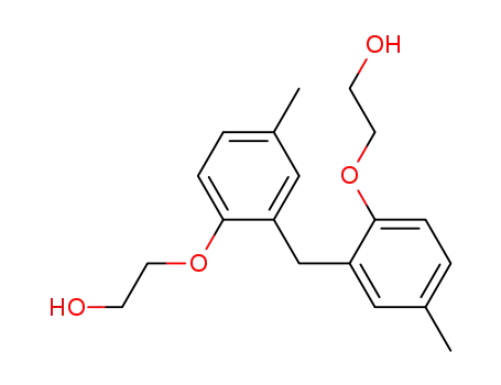 Molecular Structure of 54637-26-2 (2,2'-Methylen-bis-(5-methyl-1,2-phenylenoxy)-diethanol)