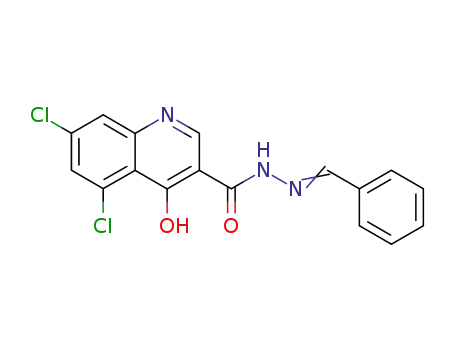 5,7-Dichloro-4-hydroxy-quinoline-3-carboxylic acid [1-phenyl-meth-(Z)-ylidene]-hydrazide