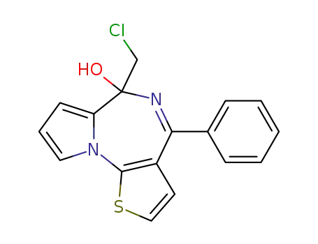 6-Chloromethyl-4-phenyl-6H-1-thia-5,9a-diaza-cyclopenta[e]azulen-6-ol