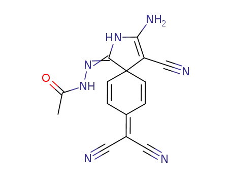 N'-(2-amino-3-cyano)spiro[pyrrol-5-ylideneacetohydrazide-4,1'-(cyclohexa-2',5'-dienylidene)]propanedinitrile