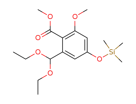 Benzoic acid, 2-(diethoxymethyl)-6-methoxy-4-[(trimethylsilyl)oxy]-,
methyl ester