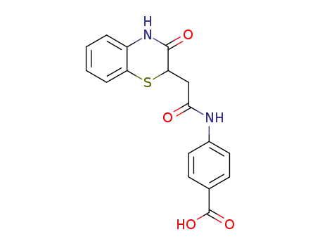 Molecular Structure of 101413-74-5 (3-Oxo-2,3-dihydro-1,4-benzothiazin-2-yl-acetyl-4-aminobenzoesaeure)