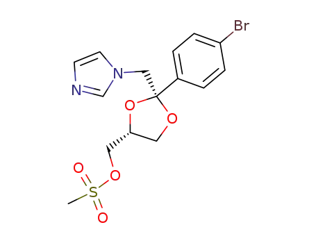 Methanesulfonic acid (2R,4R)-2-(4-bromo-phenyl)-2-imidazol-1-ylmethyl-[1,3]dioxolan-4-ylmethyl ester