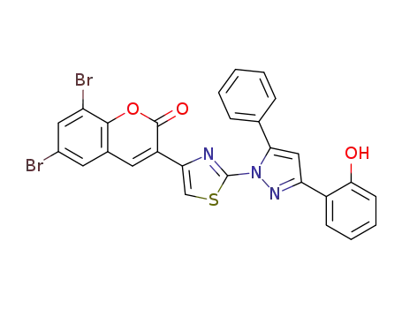 6,8-Dibromo-3-{2-[3-(2-hydroxy-phenyl)-5-phenyl-pyrazol-1-yl]-thiazol-4-yl}-chromen-2-one