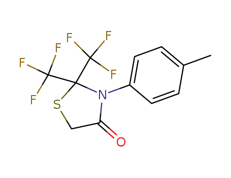 3-<i>p</i>-tolyl-2,2-bis-trifluoromethyl-thiazolidin-4-one