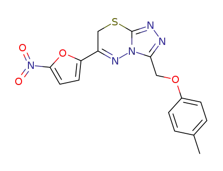 6-(5-Nitro-furan-2-yl)-3-p-tolyloxymethyl-7H-[1,2,4]triazolo[3,4-b][1,3,4]thiadiazine