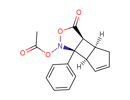 1-acetoxy-6b-phenyl-(3a<i>r</i>,3b<i>c</i>,6a<i>c</i>,6b<i>c</i>)-1,3a,3b,4,6a,6b-hexahydro-cyclopenta[3,4]cyclobuta[1,2-<i>c</i>]isoxazol-3-one