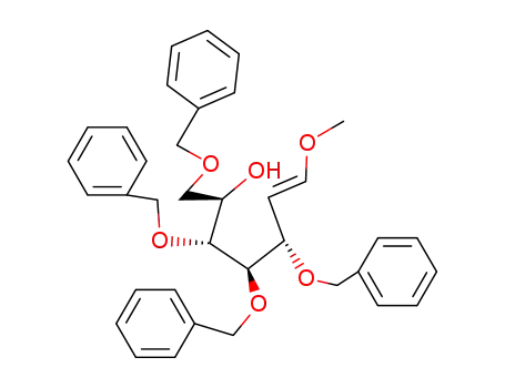 (E)-2-Deoxy-1-O-methyl-3,4,5,7-tetrakis-O-(phenylmethyl)-D-gluco-hept-1-enitol