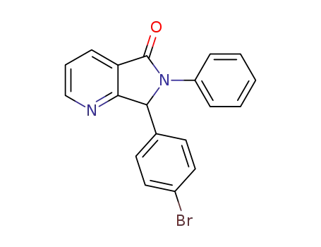 Molecular Structure of 135128-29-9 (7-(4-Bromo-phenyl)-6-phenyl-6,7-dihydro-pyrrolo[3,4-b]pyridin-5-one)