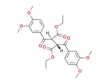 Butanedioic acid, 2,3-bis(3,4-dimethoxybenzoyl)-, diethyl ester,
(2R,3S)-rel-