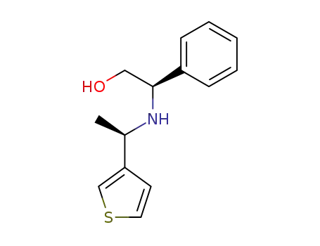 Molecular Structure of 139437-61-9 ((R)-2-Phenyl-2-((R)-1-thiophen-3-yl-ethylamino)-ethanol)
