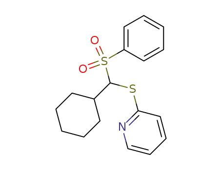 Pyridine, 2-[[cyclohexyl(phenylsulfonyl)methyl]thio]-