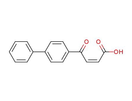 Molecular Structure of 151832-56-3 (2-Butenoic acid, 4-[1,1'-biphenyl]-4-yl-4-oxo-, (2Z)-)