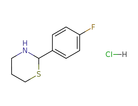 Molecular Structure of 79128-43-1 (2-(4-fluorophenyl)-1,3-thiazinane hydrochloride)