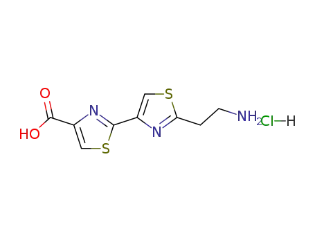 Molecular Structure of 30760-80-6 ([2,4'-Bithiazole]-4-carboxylicacid, 2'-(2-aminoethyl)-, hydrochloride (1:1))
