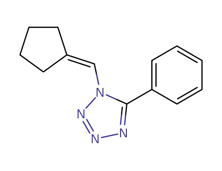 Molecular Structure of 133387-48-1 (5-Phenyltetrazol-1-ylmethylenecyclopentane)