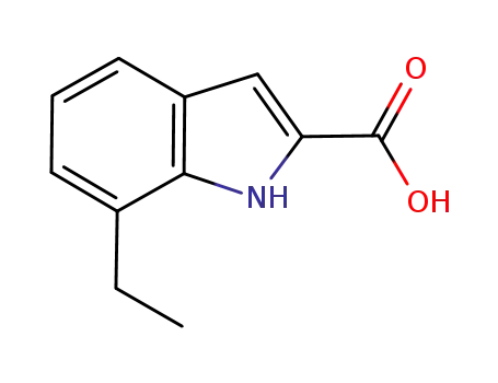 Molecular Structure of 383132-23-8 (7-ethyl-1H-indole-2-carboxylic acid)