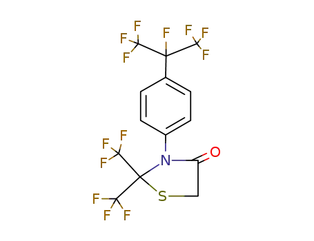 3-[4-(1,2,2,2-tetrafluoro-1-trifluoromethyl-ethyl)-phenyl]-2,2-bis-trifluoromethyl-thiazolidin-4-one