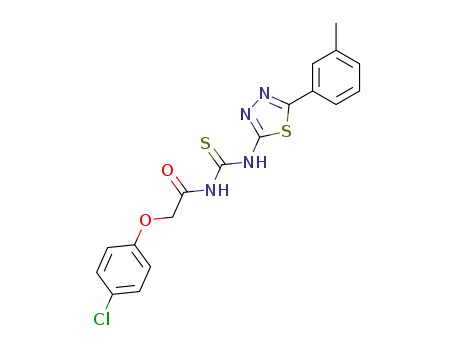 Molecular Structure of 79226-07-6 (1-[2-(4-Chloro-phenoxy)-acetyl]-3-(5-m-tolyl-[1,3,4]thiadiazol-2-yl)-thiourea)