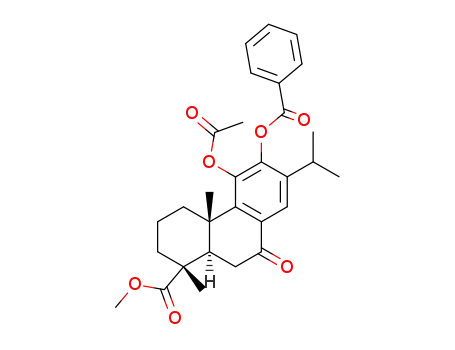 11-Acetoxy-12-benzoyloxy-7-oxoabieta-8,11,13-trien-18-saeuremethylester