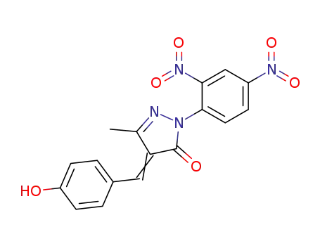 2-(2,4-Dinitro-phenyl)-4-[1-(4-hydroxy-phenyl)-meth-(Z)-ylidene]-5-methyl-2,4-dihydro-pyrazol-3-one
