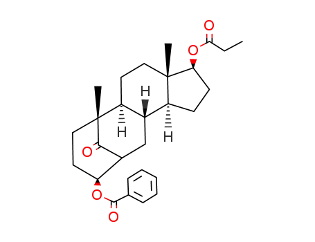 Molecular Structure of 133123-21-4 (3β-benzoyloxy-17β-propionyloxy-3,6-cyclo-4-nor-3,5-seco-6β-androstan-5-one)
