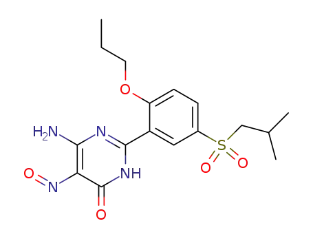4(1H)-Pyrimidinone,
6-amino-2-[5-[(2-methylpropyl)sulfonyl]-2-propoxyphenyl]-5-nitroso-