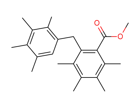 Molecular Structure of 29389-25-1 (2,2',3,3',4,4',5,5'-Octamethyl-6-carbomethoxydiphenylmethan)
