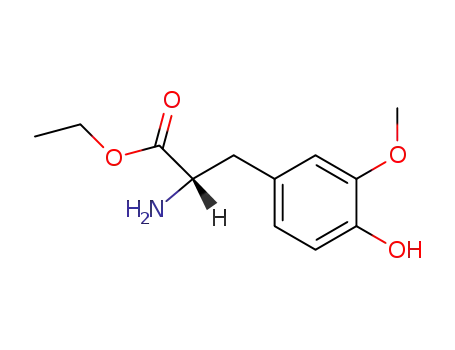 Molecular Structure of 75290-49-2 (L-3-methoxy-4-hydroxyphenylalanine ethyl ester)