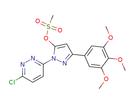 Methanesulfonic acid 2-(6-chloro-pyridazin-3-yl)-5-(3,4,5-trimethoxy-phenyl)-2H-pyrazol-3-yl ester