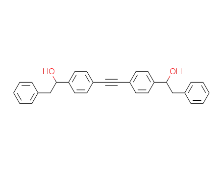 Molecular Structure of 96970-04-6 (Bis(p-(alpha-hydroxyphenethyl)phenyl)acetylene)