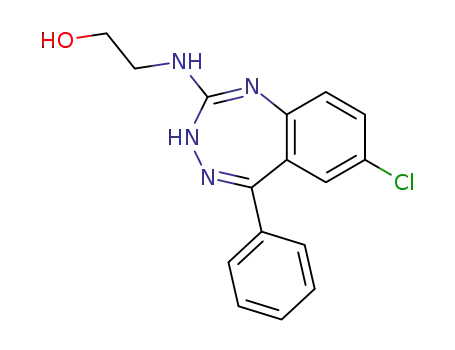 Molecular Structure of 105448-19-9 (Ethanol, 2-[(7-chloro-5-phenyl-1H-1,3,4-benzotriazepin-2-yl)amino]-)