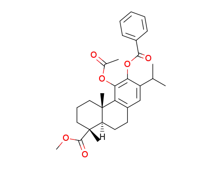 11-Acetoxy-12-benzoyloxyabieta-8,11,13-trien-18-saeuremethylester