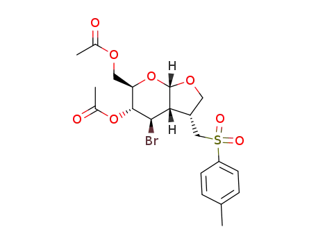 Acetic acid (3R,3aS,4R,5R,6R,7aS)-6-acetoxymethyl-4-bromo-3-(toluene-4-sulfonylmethyl)-hexahydro-furo[2,3-b]pyran-5-yl ester